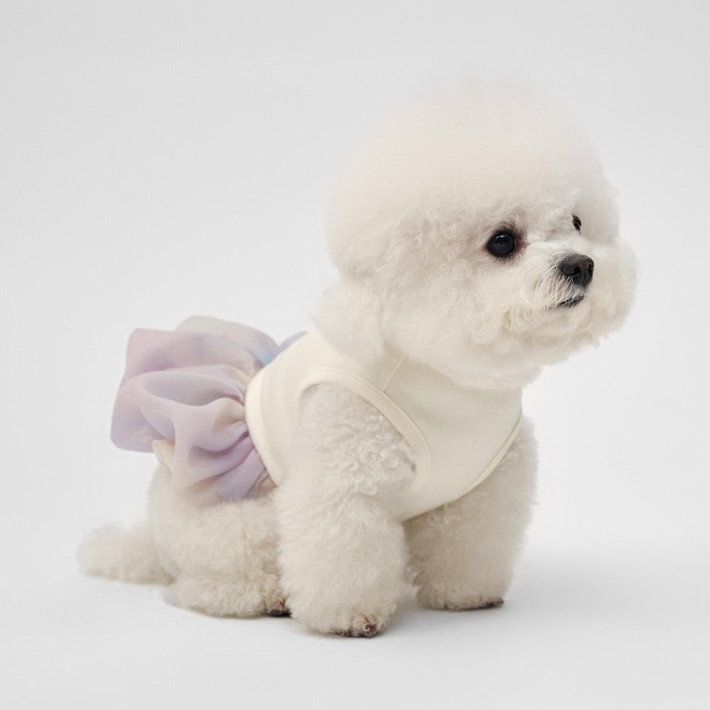 Monet Tulle Pet Bubble Dress: Cat Dog Spring Summer Top