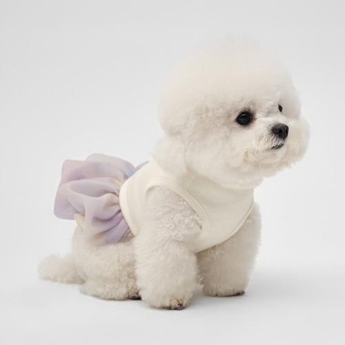 Monet Tulle Pet Bubble Dress: Cat Dog Spring Summer Top