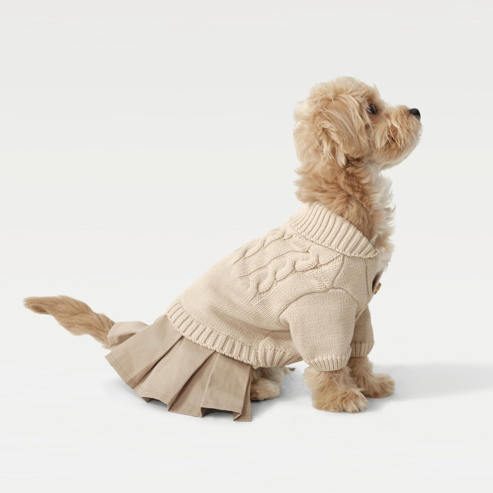 Naturalia Pet Knit Sweater Dress: Cat Dog Fall Winter Wear