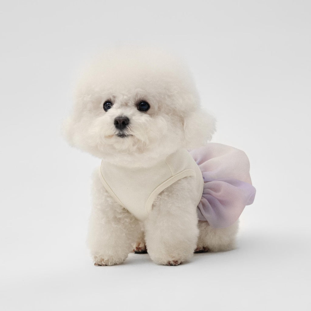 Monet Tulle Pet Bubble Dress: Cat Dog Spring Summer Top